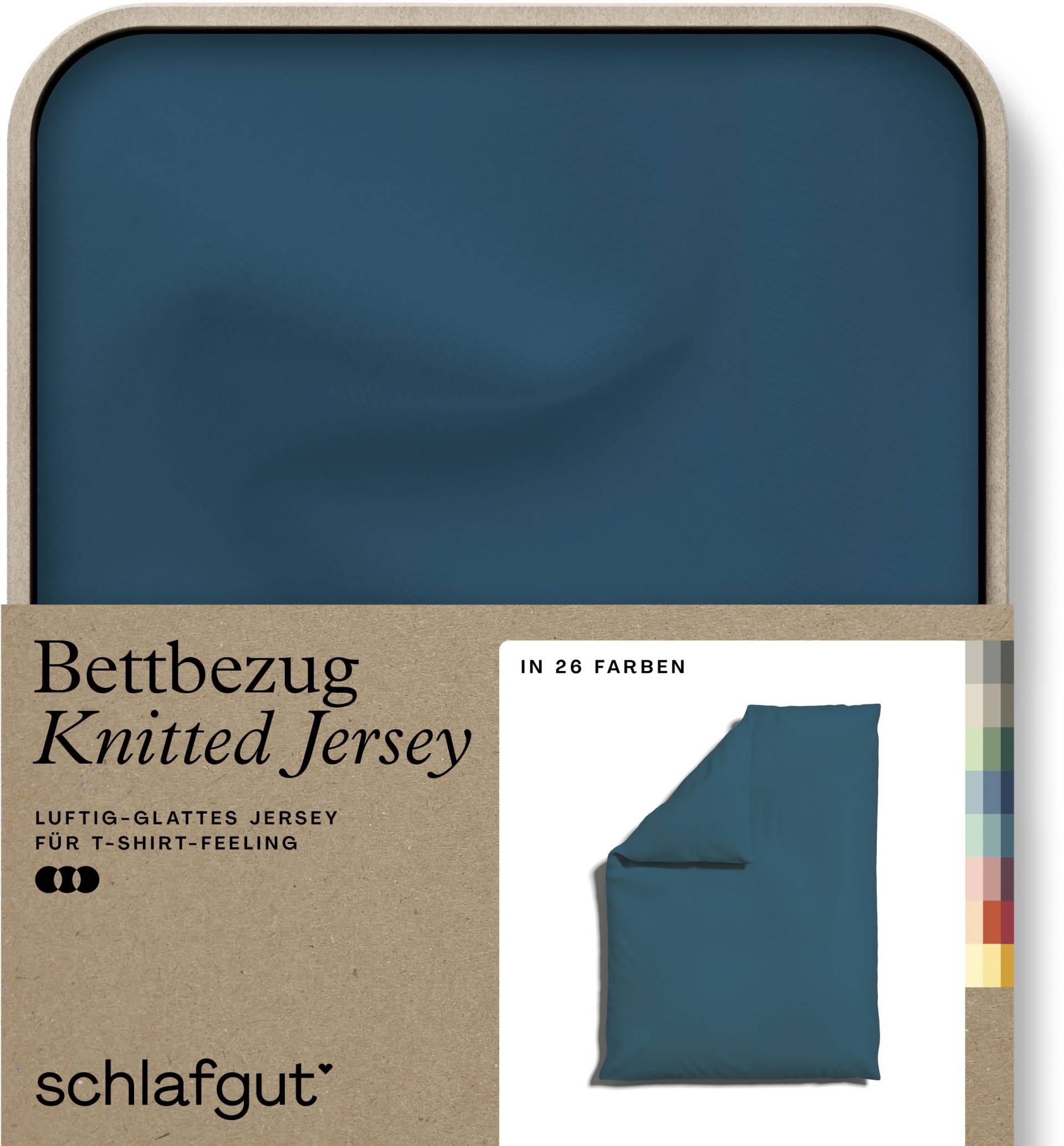 Schlafgut Bettbezug »Knitted Jersey uni, aus Bio-Baumwolle mit Elasthan, Reissverschluss«, (1 St.) von Schlafgut