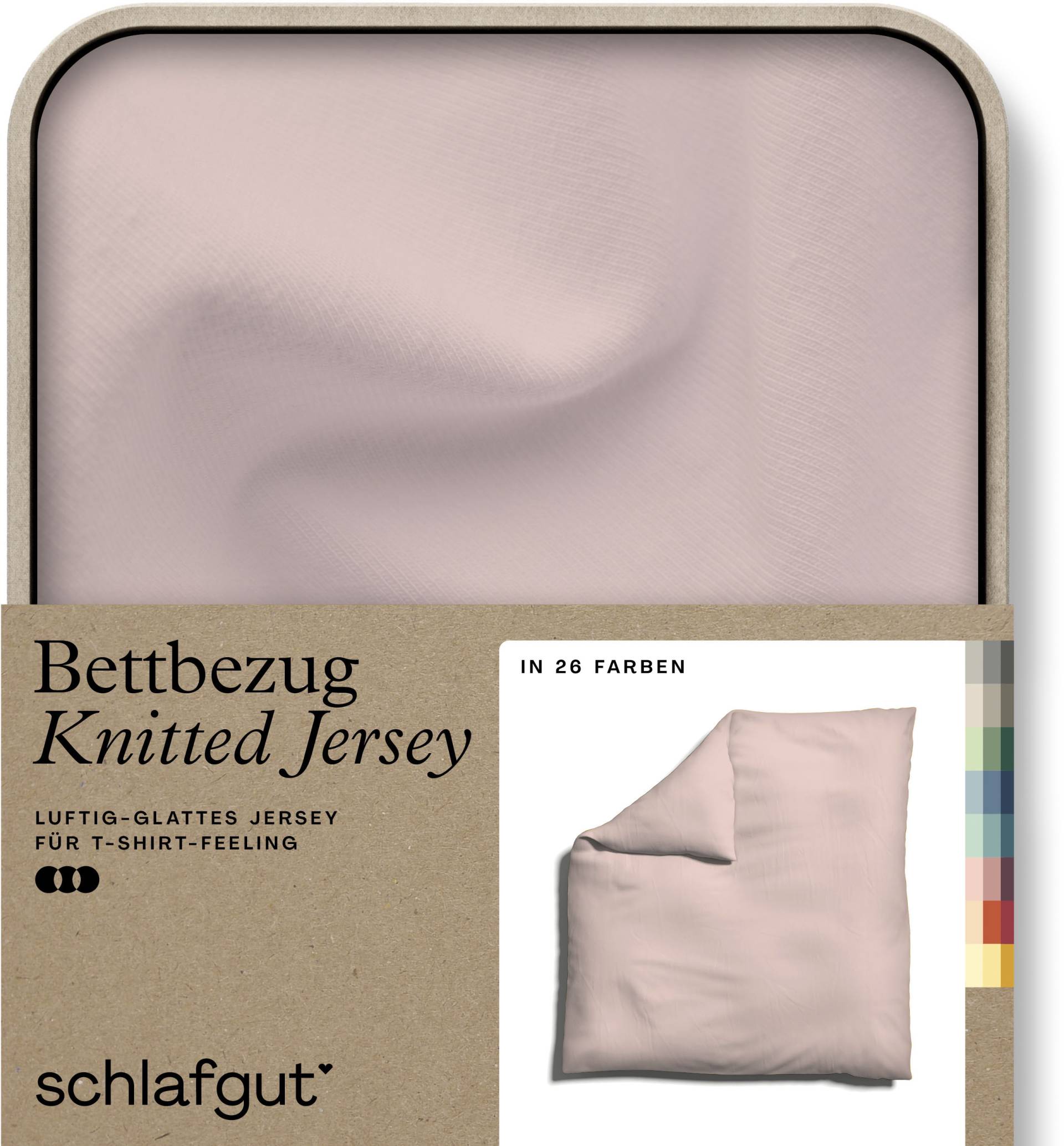 Schlafgut Bettbezug »Knitted Jersey uni, aus Bio-Baumwolle mit Elasthan, Reissverschluss«, (1 St.) von Schlafgut