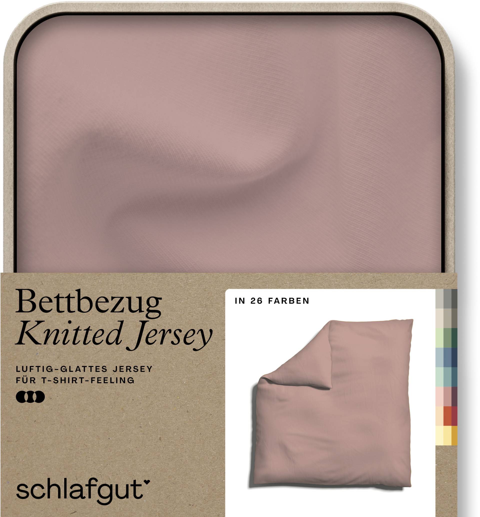 Schlafgut Bettbezug »Knitted Jersey uni, aus Bio-Baumwolle mit Elasthan, Reissverschluss«, (1 St.) von Schlafgut