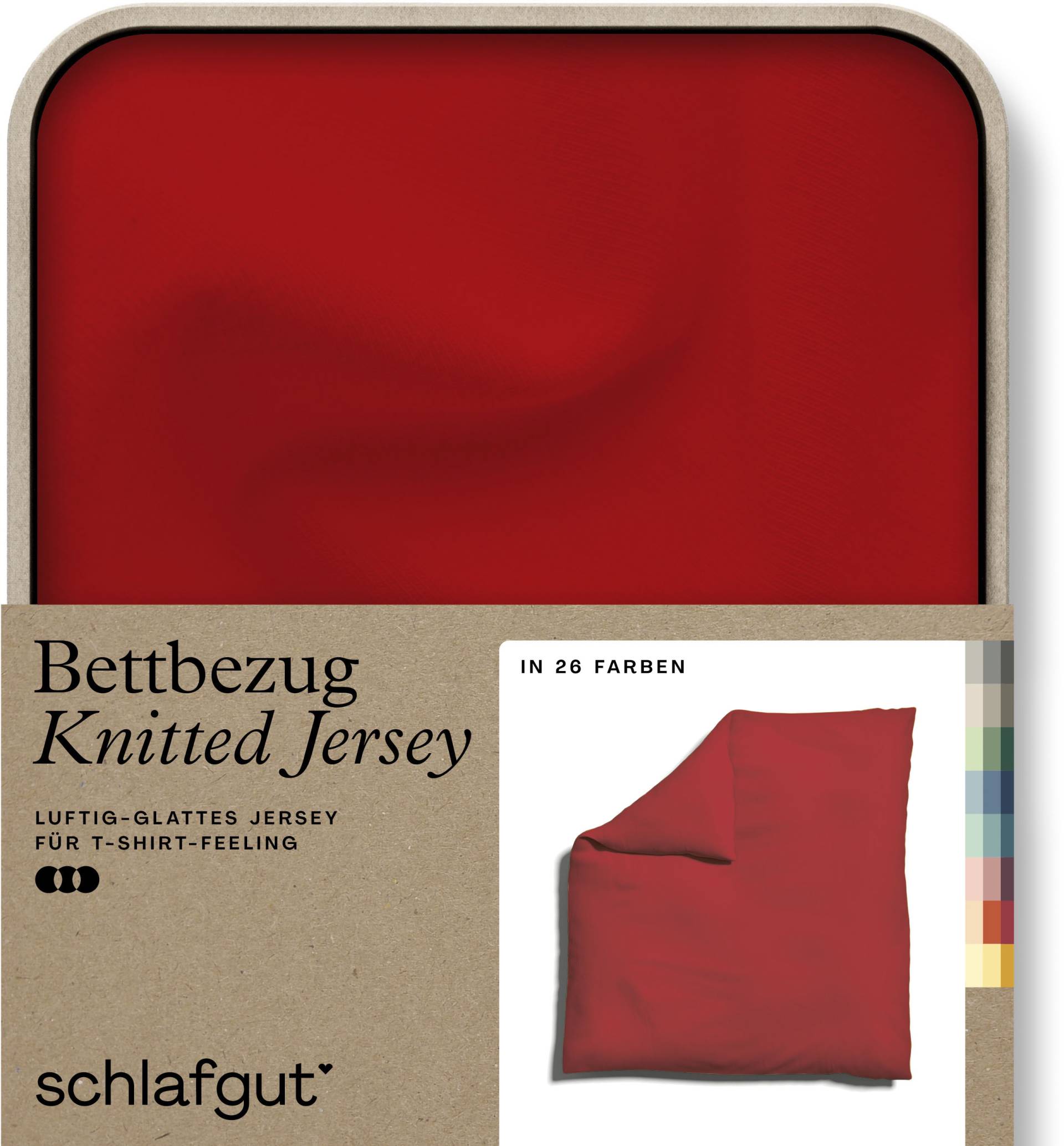 Schlafgut Bettbezug »Knitted Jersey uni, aus Bio-Baumwolle mit Elasthan, Reissverschluss«, (1 St.) von Schlafgut