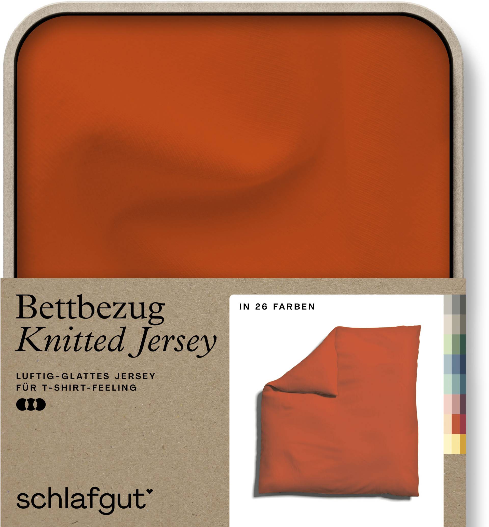 Schlafgut Bettbezug »Knitted Jersey uni, aus Bio-Baumwolle mit Elasthan, Reissverschluss«, (1 St.) von Schlafgut