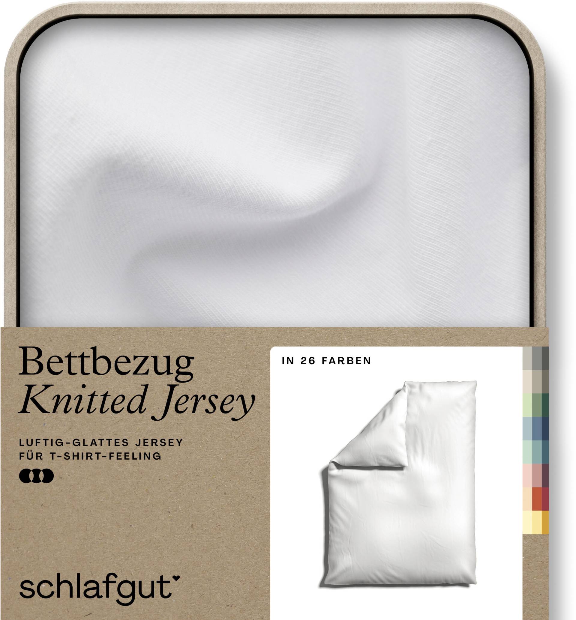 Schlafgut Bettbezug »Knitted Jersey uni, aus Bio-Baumwolle mit Elasthan, Reissverschluss«, (1 St.) von Schlafgut