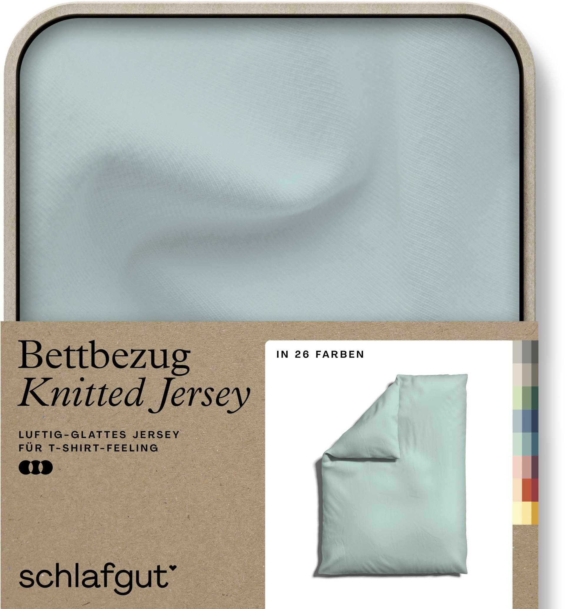 Schlafgut Bettbezug »Knitted Jersey uni, aus Bio-Baumwolle mit Elasthan, Reissverschluss«, (1 St.) von Schlafgut