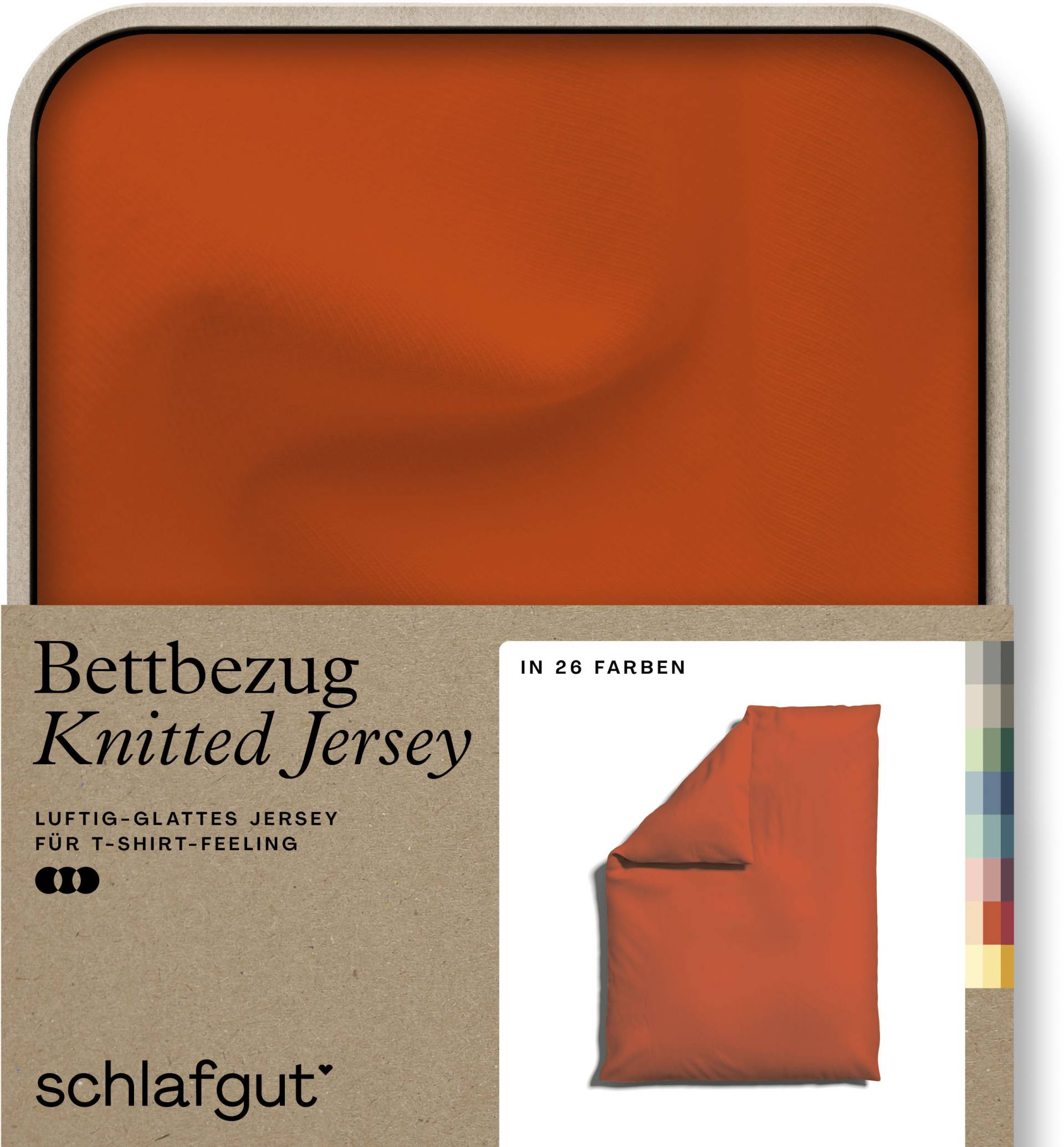 Schlafgut Bettbezug »Knitted Jersey uni, aus Bio-Baumwolle mit Elasthan, Reissverschluss«, (1 St.) von Schlafgut