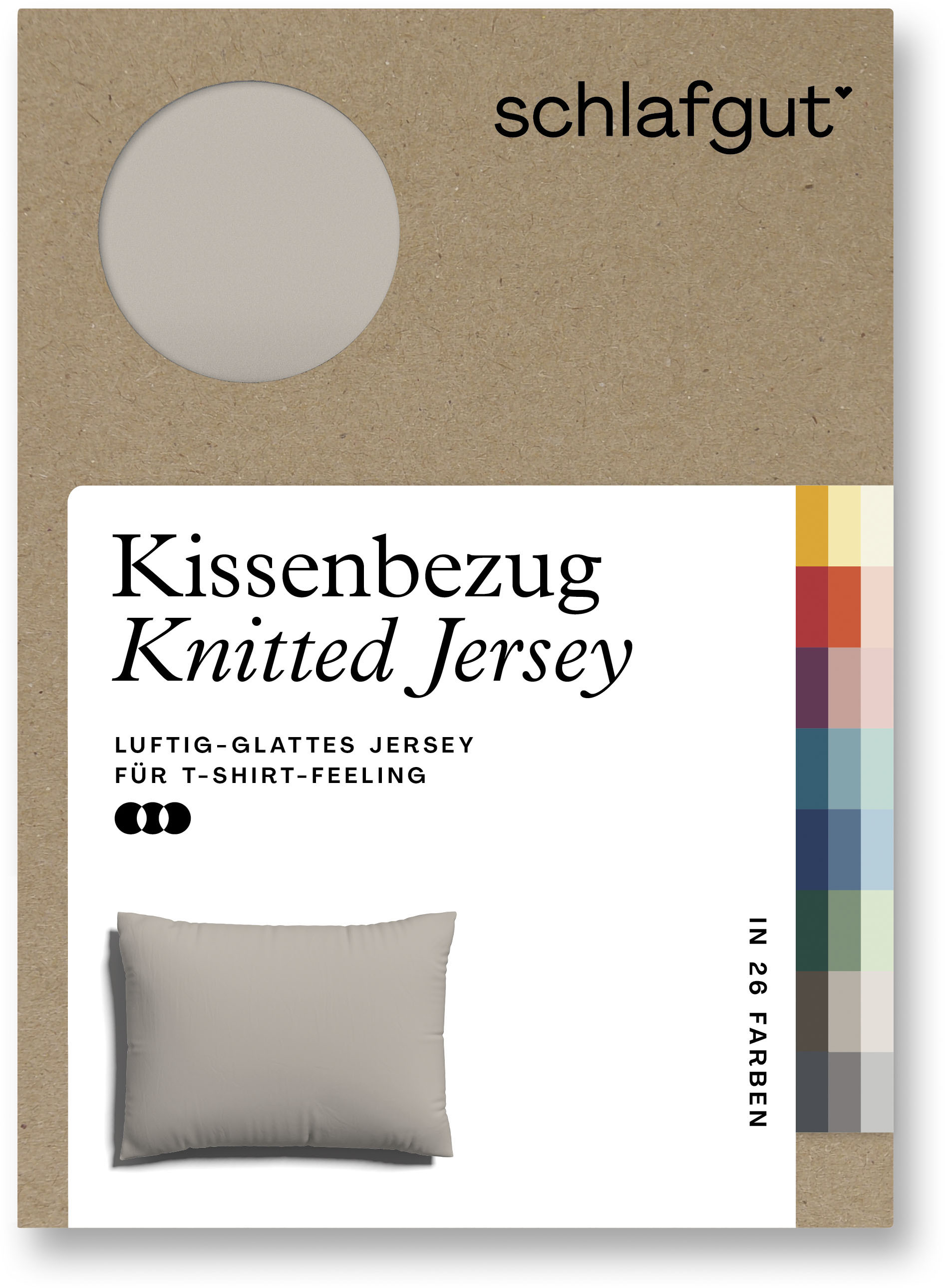 Schlafgut Kissenbezug »Knitted Jersey«, (1 St.) von Schlafgut