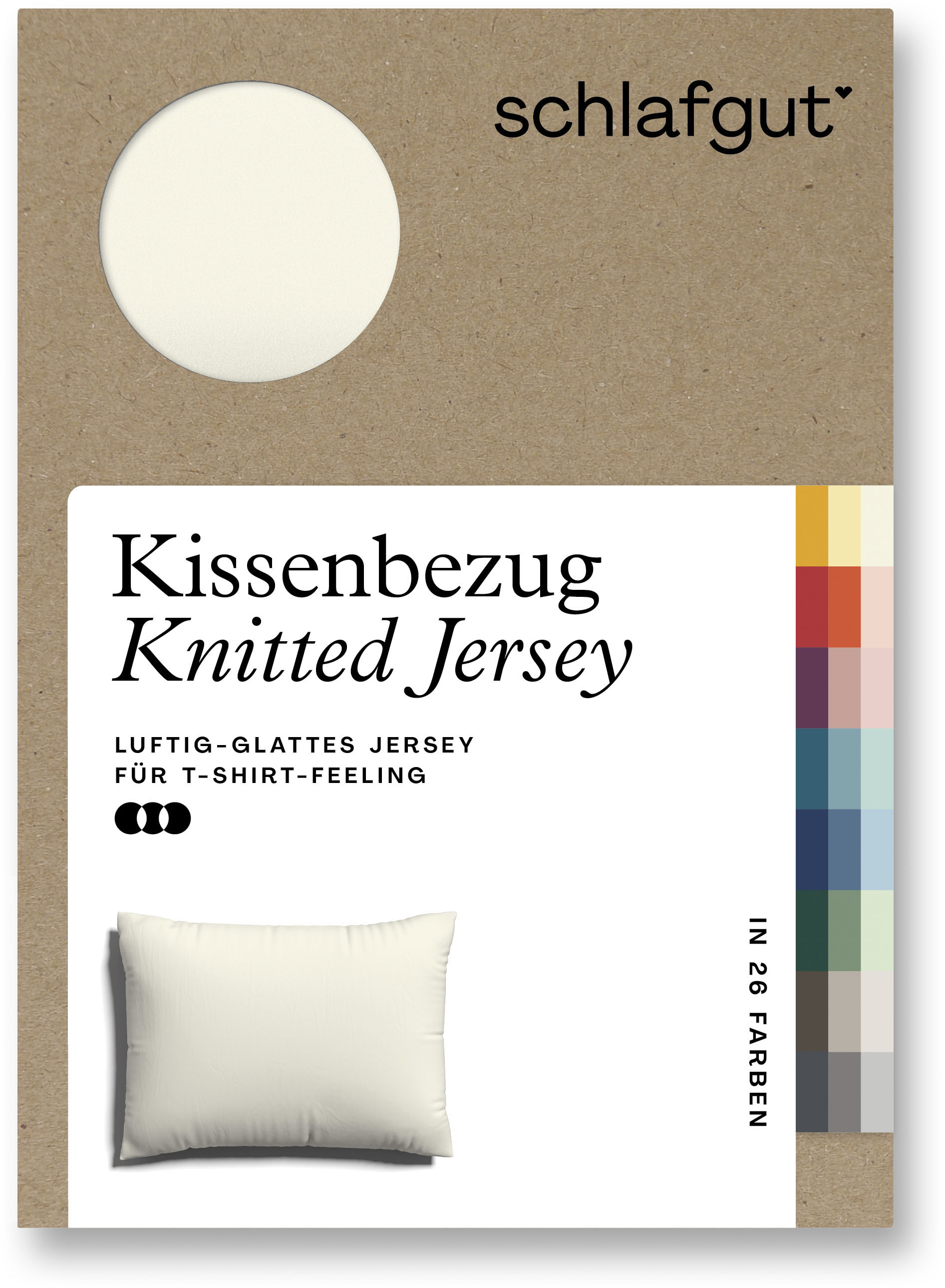 Schlafgut Kissenbezug »Knitted Jersey«, (1 St.) von Schlafgut