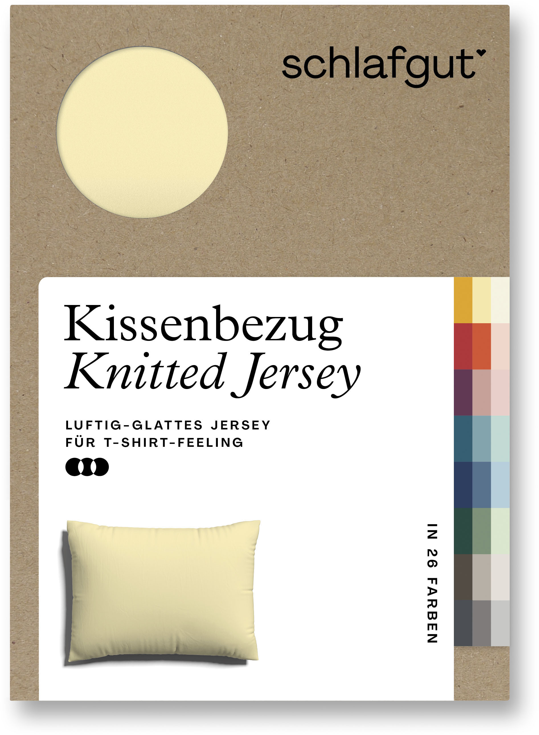 Schlafgut Kissenbezug »Knitted Jersey«, (1 St.) von Schlafgut