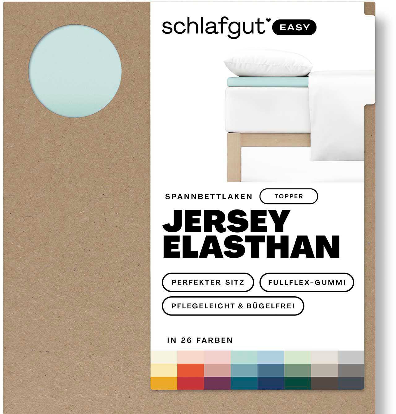 Schlafgut Spannbettlaken »EASY Jersey Elasthan Topper«, MADE IN GREEN by OEKO-TEX® von Schlafgut