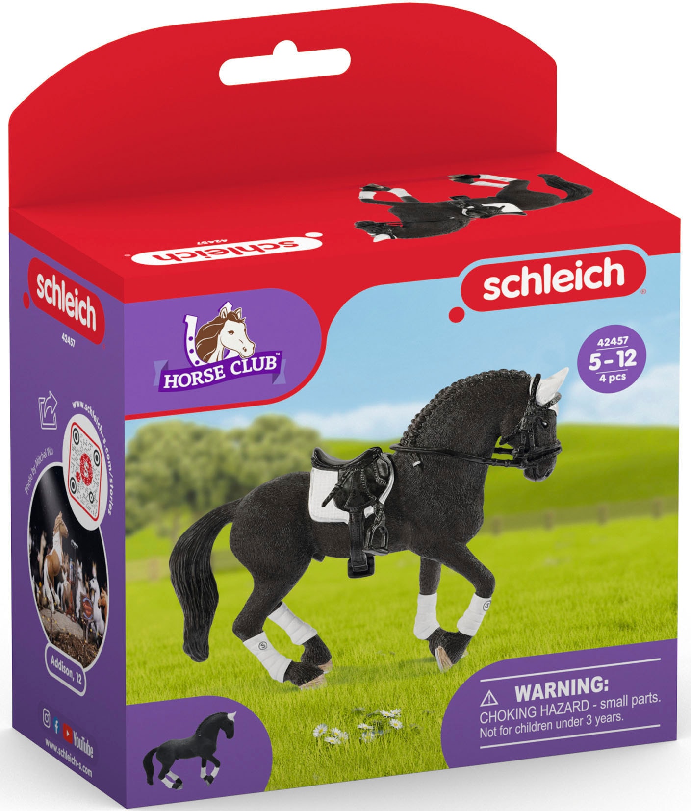 Schleich® Spielfigur »HORSE CLUB, Friese Hengst Reitturnier (42457)« von Schleich®
