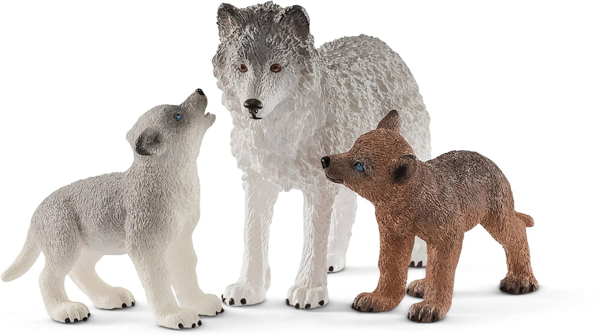 Schleich® Spielfigur »WILD LIFE, Wolfsmutter mit Welpen (42472)«, (Set) von Schleich®