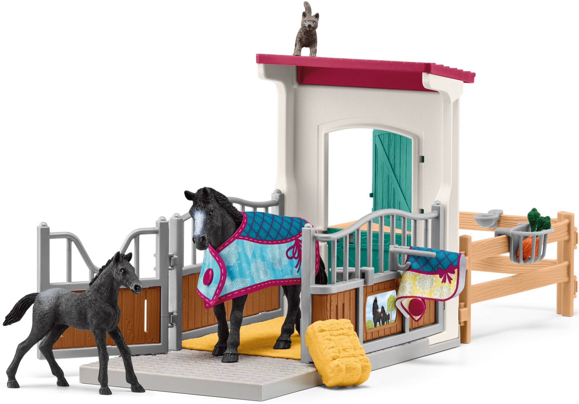 Schleich® Spielwelt »HORSE CLUB, Pferdebox mit Stute und Fohlen (42611)« von Schleich®