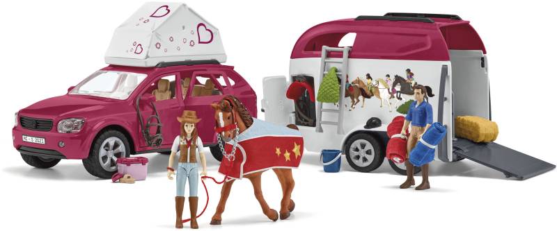 Schleich® Spielwelt »HORSE CLUB, Abenteuer mit Auto und Pferdeanhänger (42535)« von Schleich®