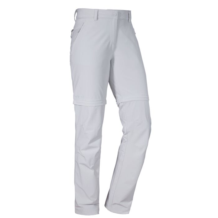 Schöffel Damen Wanderhose Ascona zip off, hellgrau, 46