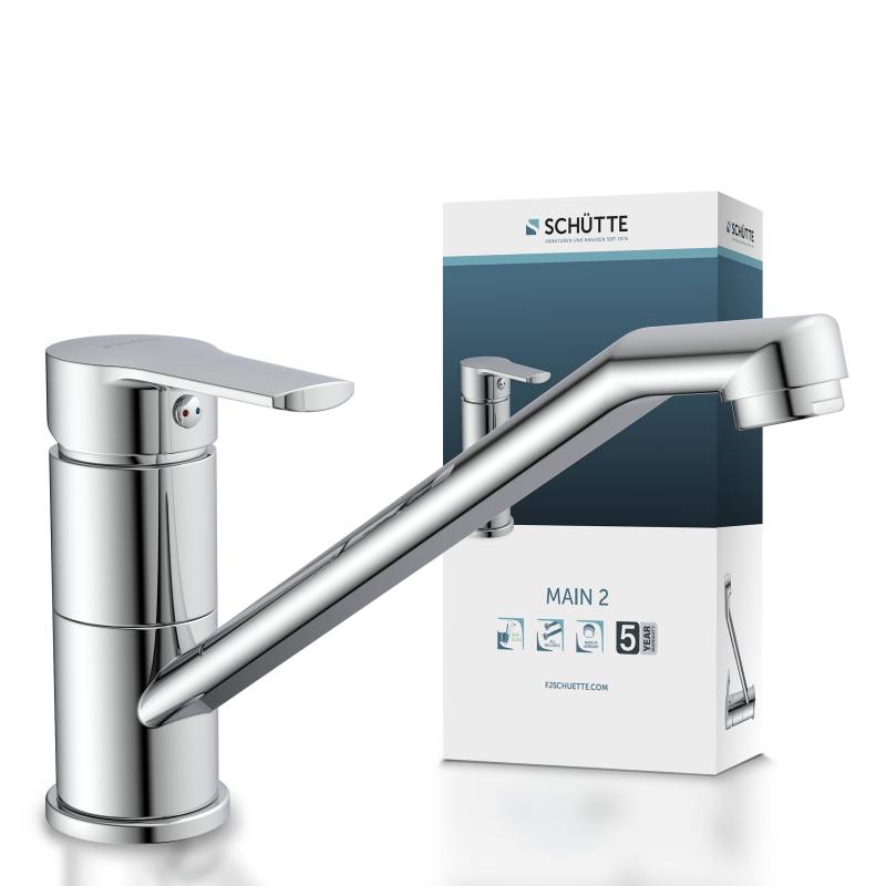 Schütte Spültischarmatur »Main«, Wasserhahn mit Wassersparfunktion, 360° schwenkbar, Chrom, Hochdruck von Schütte