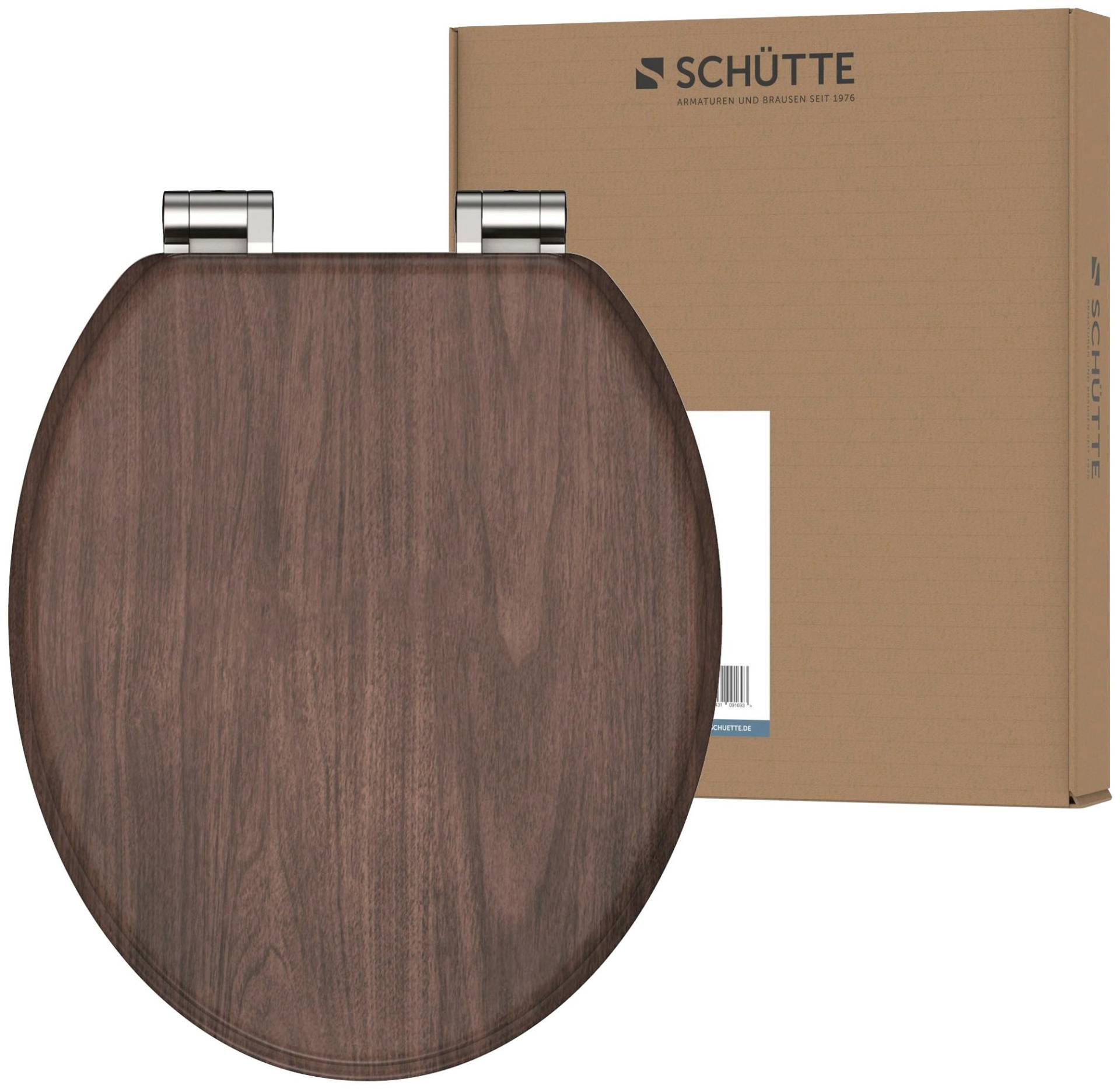 Schütte WC-Sitz »DARK WOOD«, mit Absenkautomatik und MDF-Holzkern Schütte WC-Sitz »DARK WOOD«, mit Absenkautomatik und MDF-Holzkern von Schütte