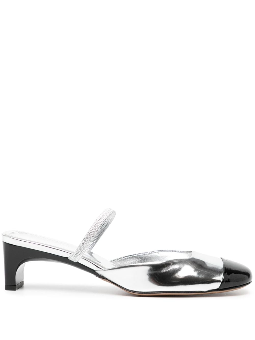 Schutz 60mm two-tone metallic mules - Silver von Schutz