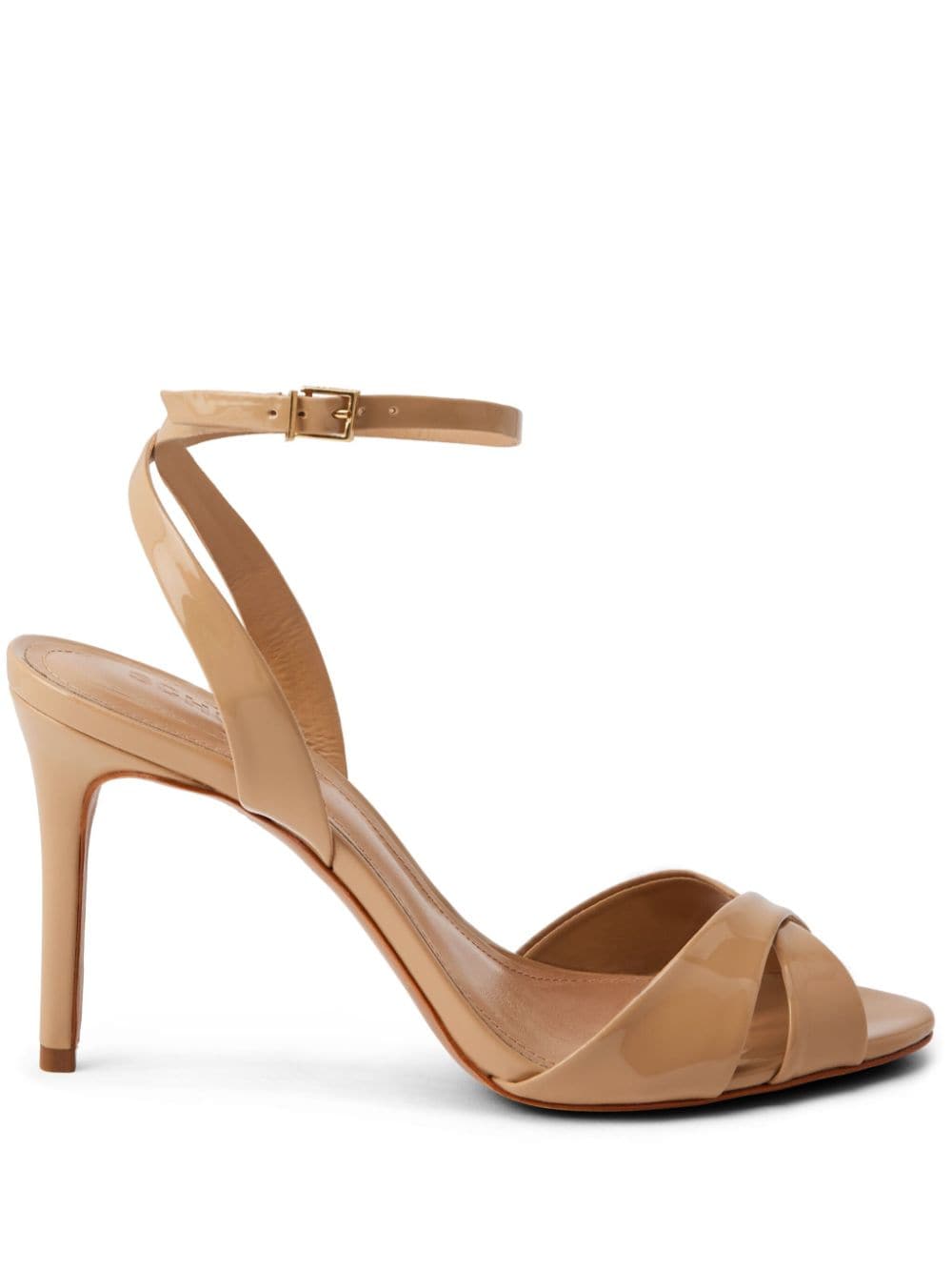 Schutz Hilda 100mm patent leather sandals - Neutrals von Schutz