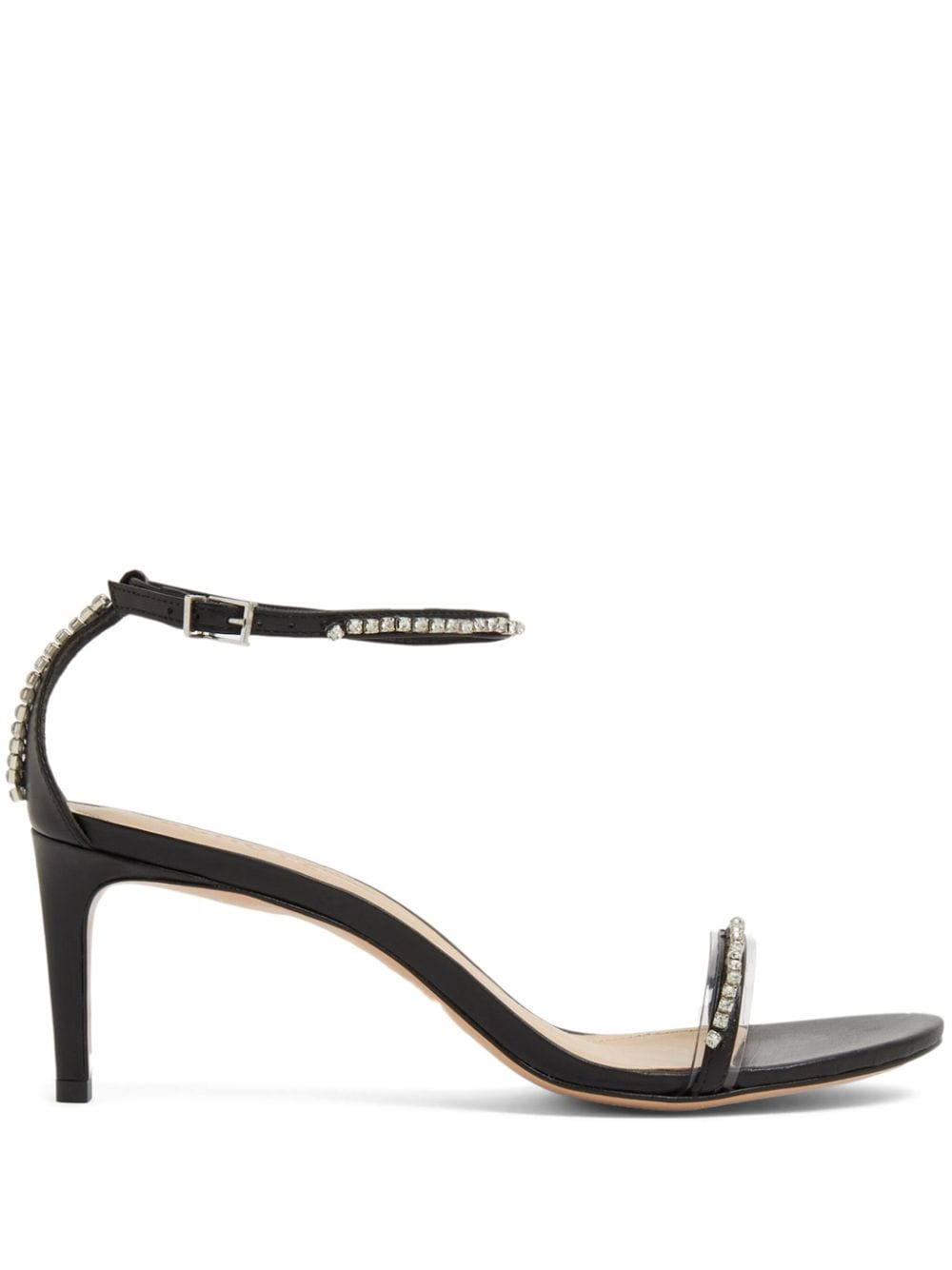 Schutz crystal-embellished 110mm leather sandals - Black von Schutz