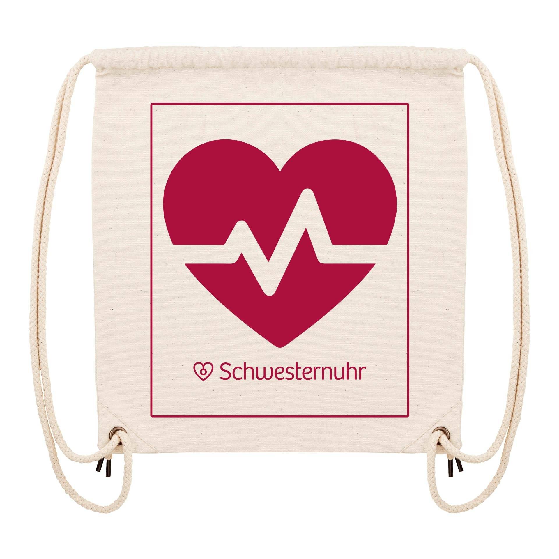 Schwesternuhr Freizeitbeutel-/ Rucksack Herz EKG von Schwesternuhr