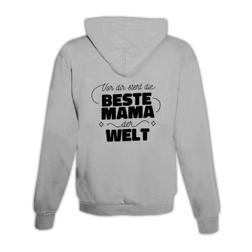 Schwesternuhr Hoodie mit Zipper Beste Mama der Welt Unisex von Schwesternuhr