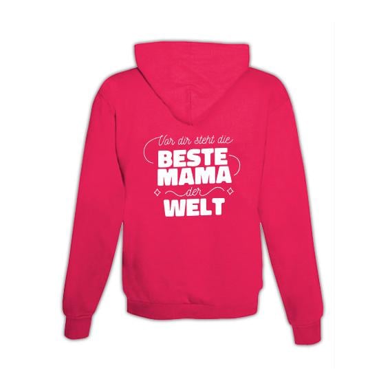 Schwesternuhr Hoodie mit Zipper Beste Mama der Welt Unisex von Schwesternuhr