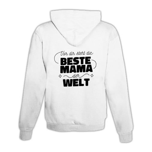 Schwesternuhr Hoodie mit Zipper Beste Mama der Welt Unisex von Schwesternuhr