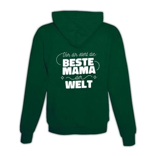 Schwesternuhr Hoodie mit Zipper Beste Mama der Welt Unisex von Schwesternuhr