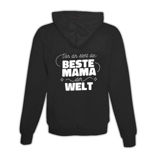 Schwesternuhr Hoodie mit Zipper Beste Mama der Welt Unisex von Schwesternuhr