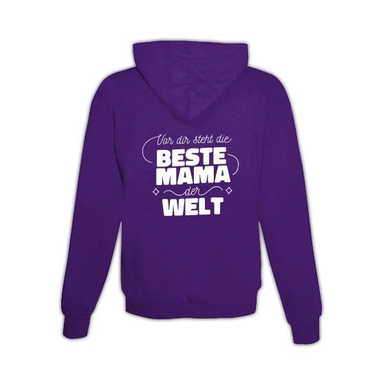 Schwesternuhr Hoodie mit Zipper Beste Mama der Welt Unisex von Schwesternuhr