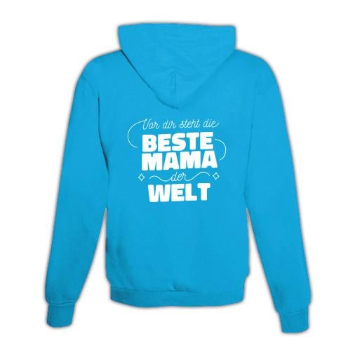 Schwesternuhr Hoodie mit Zipper Beste Mama der Welt Unisex von Schwesternuhr