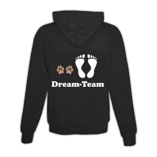 Schwesternuhr Hoodie mit Zipper Dream-Team Unisex von Schwesternuhr