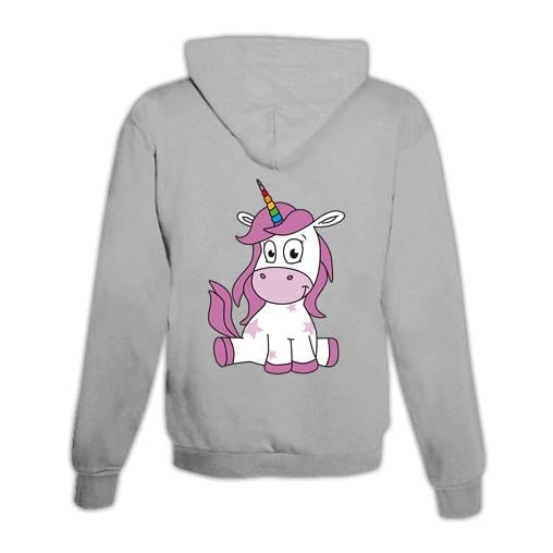 Schwesternuhr Hoodie mit Zipper Einhorn Unisex von Schwesternuhr