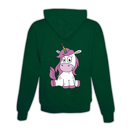 Schwesternuhr Hoodie mit Zipper Einhorn Unisex von Schwesternuhr