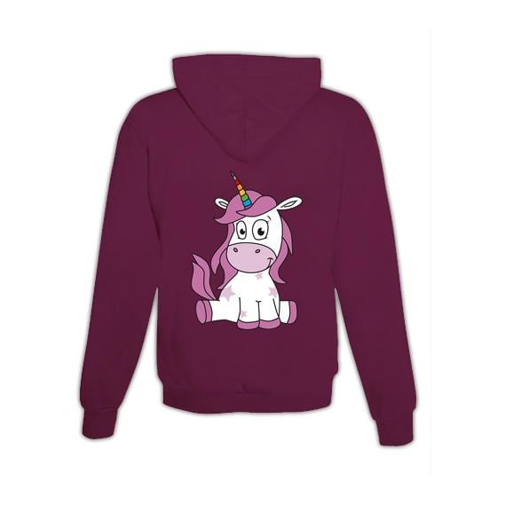 Schwesternuhr Hoodie mit Zipper Einhorn Unisex von Schwesternuhr