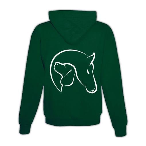 Schwesternuhr Hoodie mit Zipper Horse & Dog Unisex von Schwesternuhr