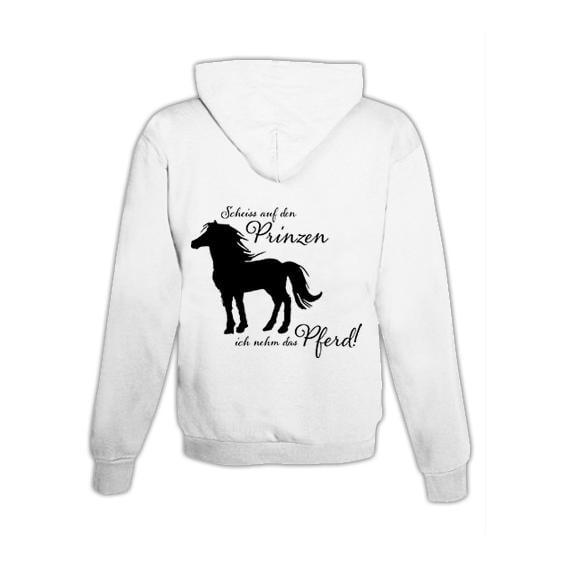 Schwesternuhr Hoodie mit Zipper Ich nehm das Pferd Unisex von Schwesternuhr