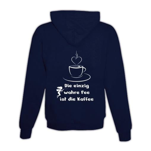 Schwesternuhr Hoodie mit Zipper Kaffee Fee Unisex von Schwesternuhr