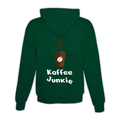 Schwesternuhr Hoodie mit Zipper Kaffee Junkie Unisex von Schwesternuhr