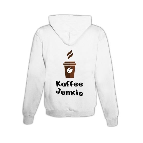 Schwesternuhr Hoodie mit Zipper Kaffee Junkie Unisex von Schwesternuhr