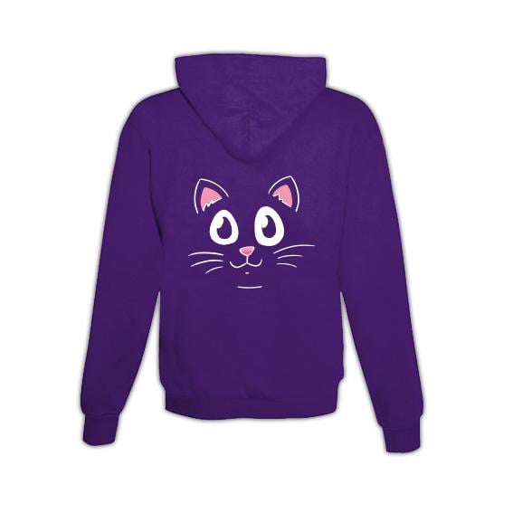 Schwesternuhr Hoodie mit Zipper Katzengesicht Unisex von Schwesternuhr