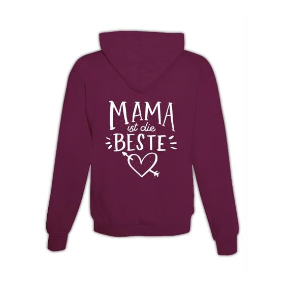 Schwesternuhr Hoodie mit Zipper Mama ist die Beste Unisex von Schwesternuhr