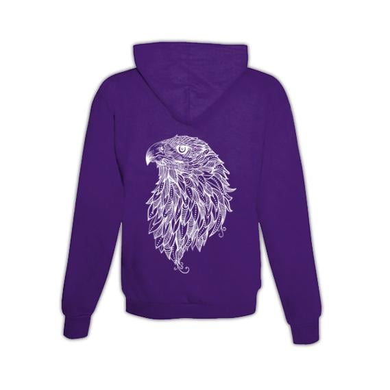 Schwesternuhr Hoodie mit Zipper Mandala Adler Unisex von Schwesternuhr