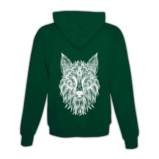 Schwesternuhr Hoodie mit Zipper Mandala Fuchs Unisex von Schwesternuhr