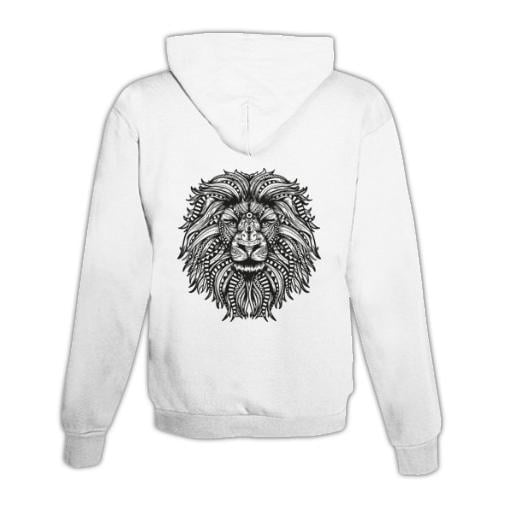 Schwesternuhr Hoodie mit Zipper Mandala Löwe Unisex von Schwesternuhr