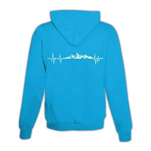 Schwesternuhr Hoodie mit Zipper Mountain Unisex von Schwesternuhr