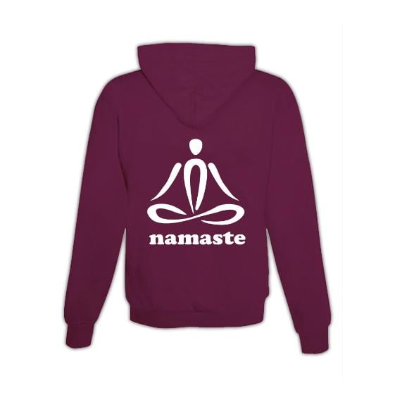 Schwesternuhr Hoodie mit Zipper Namaste Unisex von Schwesternuhr