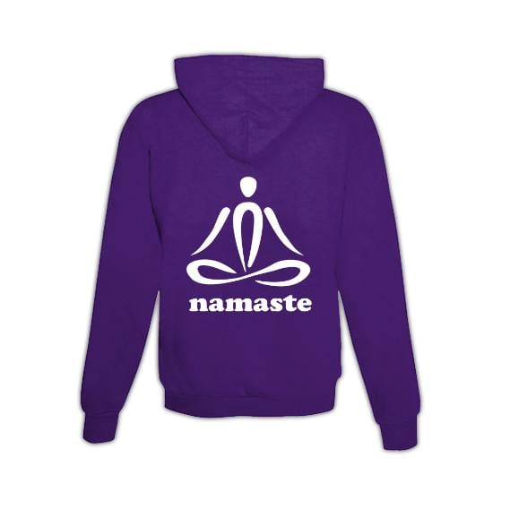 Schwesternuhr Hoodie mit Zipper Namaste Unisex von Schwesternuhr