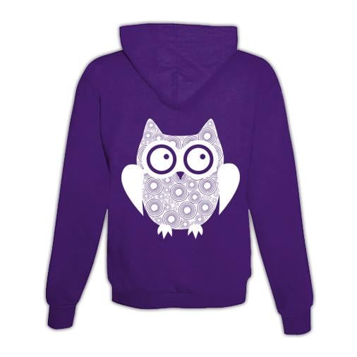 Schwesternuhr Hoodie mit Zipper Owl Unisex von Schwesternuhr