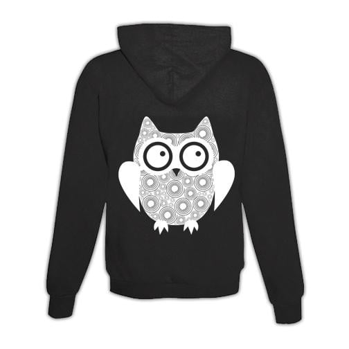 Schwesternuhr Hoodie mit Zipper Owl Unisex von Schwesternuhr