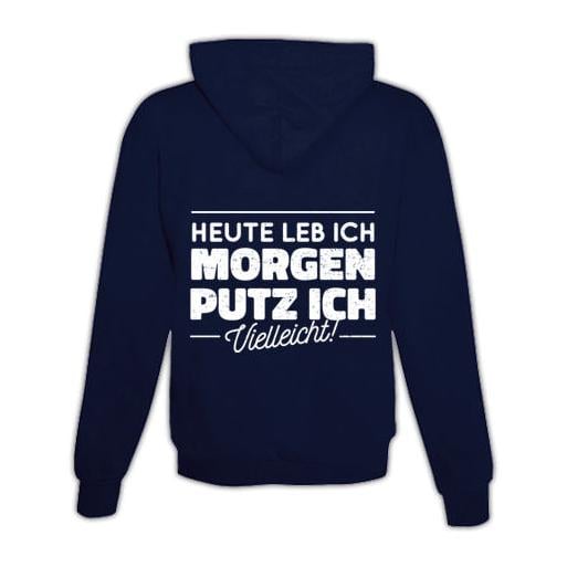 Schwesternuhr Hoodie mit Zipper Putzen Unisex von Schwesternuhr